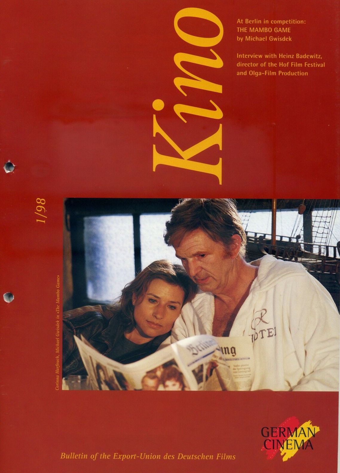 KINO-GERMAN CINEMA magazine side cover Issue 1    1998